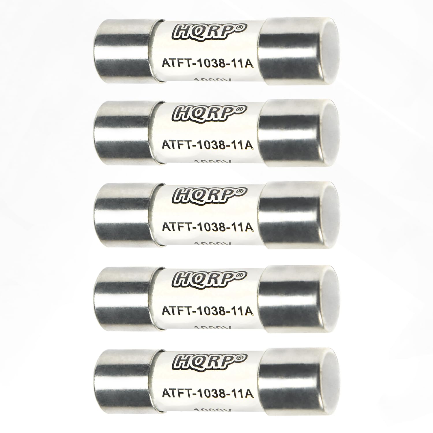 HQRP 5-Pack DMM-11a Fast-Acting Digital Multimeter Fuse 11Amp 1000V Replacement for Bussmann DMM-11, DMM-11a, DMM-B-11, DMM-B-11a, DMM-11AR, LITTELFUSE Flu 11a, Compatible with Fluke, Brymen, Klein