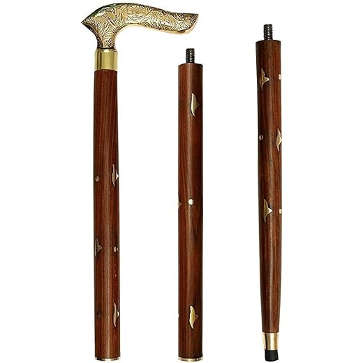 ITOS365 Handmade Wooden Folding Walking Stick 36 Inches