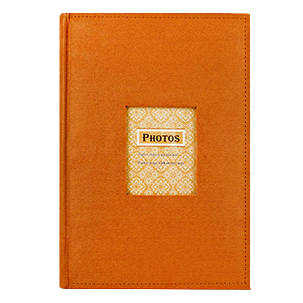 aoory6x4 Elegant Noble Suede Photo Album with Memo Capacity: 300pcs, Orange