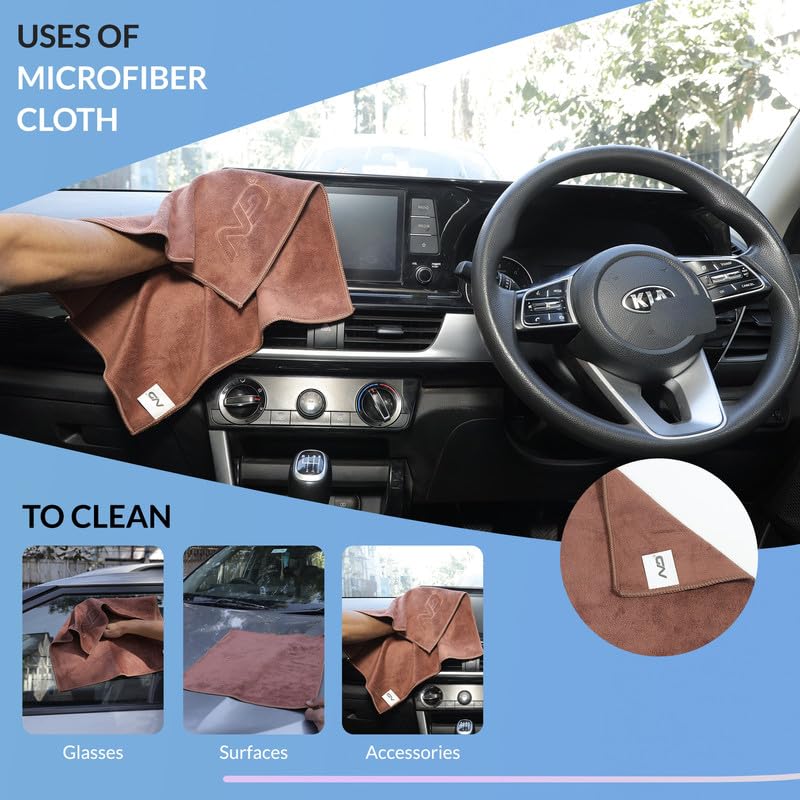 Image of Neodrift '400 GSM' Microfiber Cloth (Size - 40X60 Cm)(Set of 3 PC)(Colour - Mix)(Ultra Soft Cleaning Cloth for Car, Bike - Polishing, Detailing, Highly Absorbent)