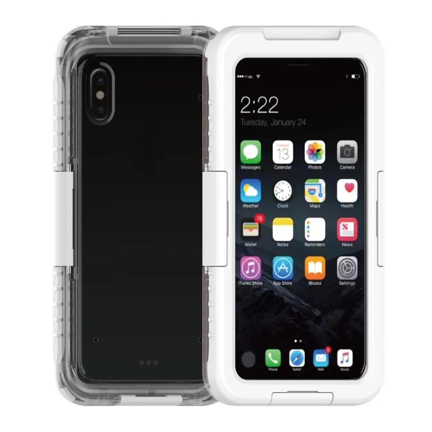 Generic Custodia rigida impermeabile antiurto in silicone rigido per Oppo A77 5G (colore: WIHTE