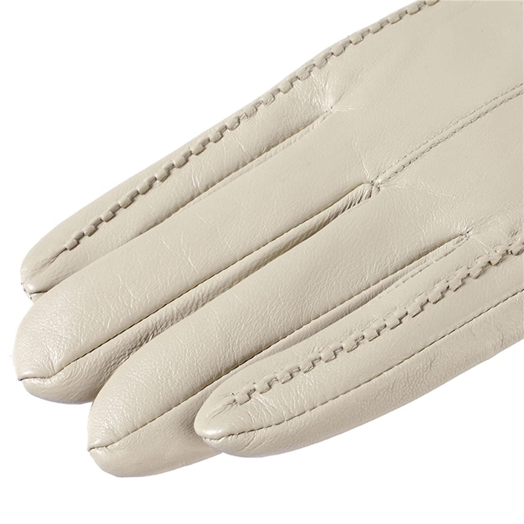 Guanti lunghi in pelle da donna in pelle invernale Guanti da guida per climi freddi con fodera in caldo pile