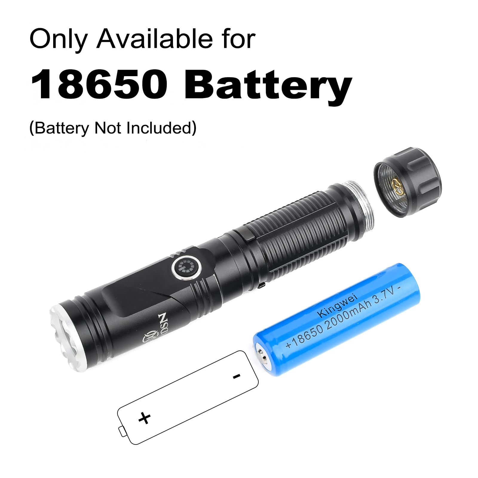 GLECTICAL Tactical Torch Flashlight with with Magnetic Tail Attachment,90°Adjustable Head - Image 4