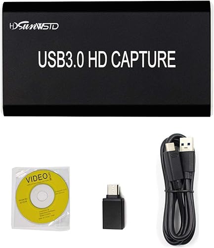 USB 3.0 Tipo-C USB-C HDMI HD Caja de tarjeta de captura de video de juegos con bucle HDMI 1080P 60FPS Caja grabadora de juegos Dispositivo