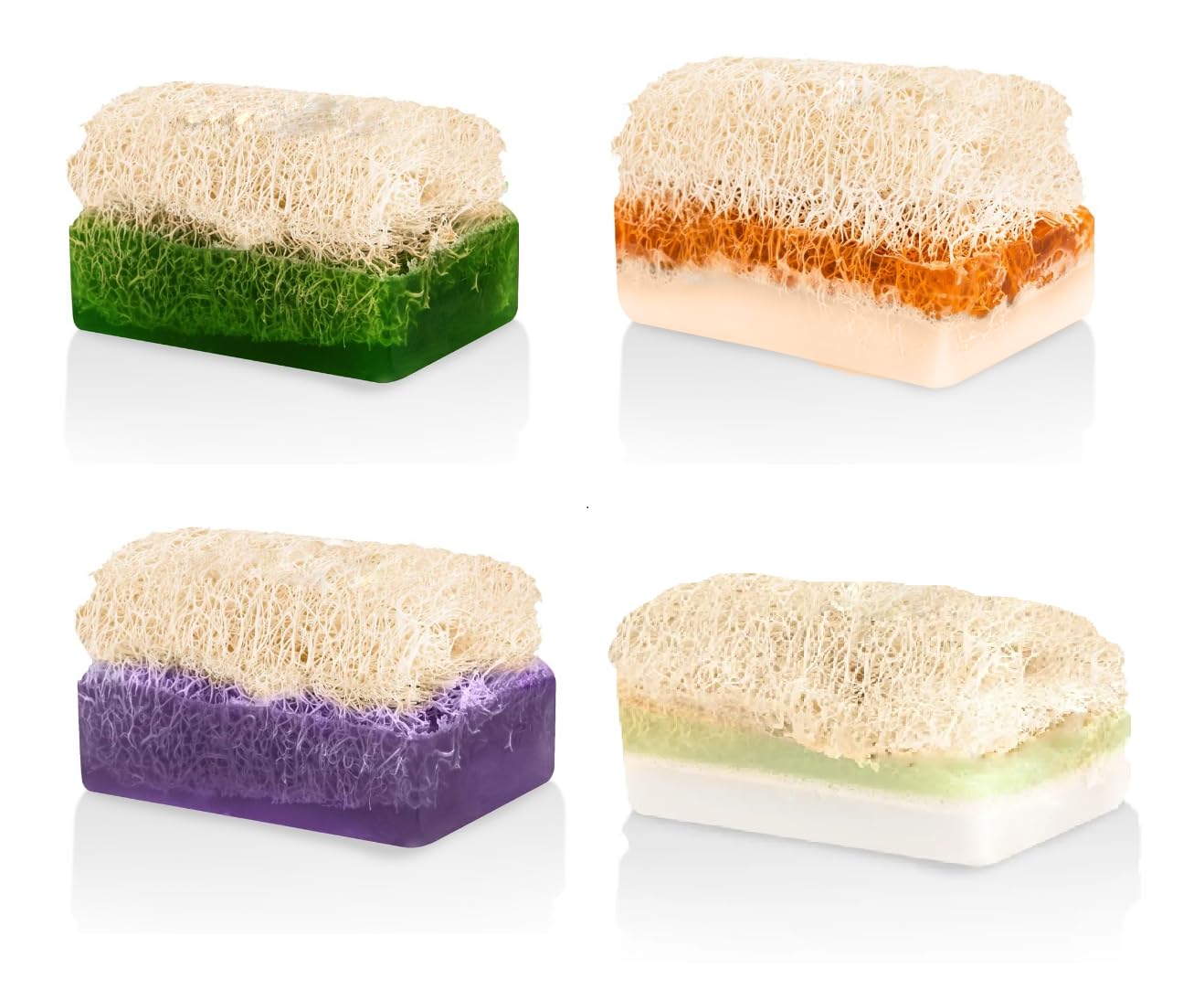 Oger Natural Pumpkin Fibre Soap 110 g - Style Set of 4, 110 g (Pack of 4)