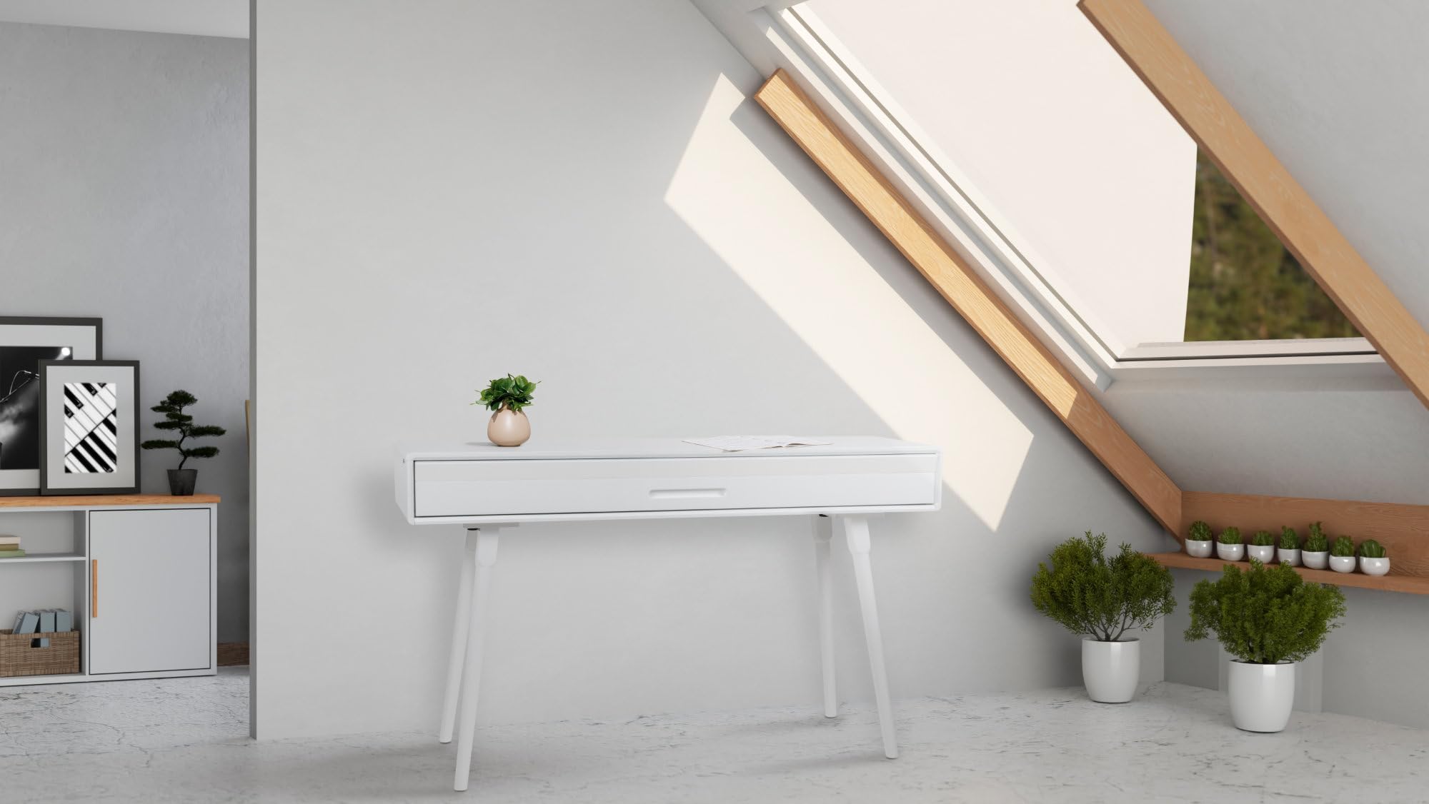 Classic Cantabile DP-730 WP Piano digital set - 88 teclas ponderadas acción de martillo - Mesa teclado piano elèctrico incorporado - Con porta notas y pedalera - USB MIDI - Blanco mate y teclas rosas