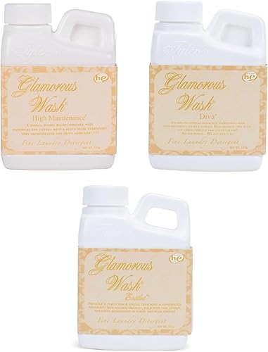 Elanze Designs Tyler Candle Glamorous Wash y lujoso detergente líquido fino de 4 onzas, surtido de 3 aromas, alto mantenimiento, Diva, titulado