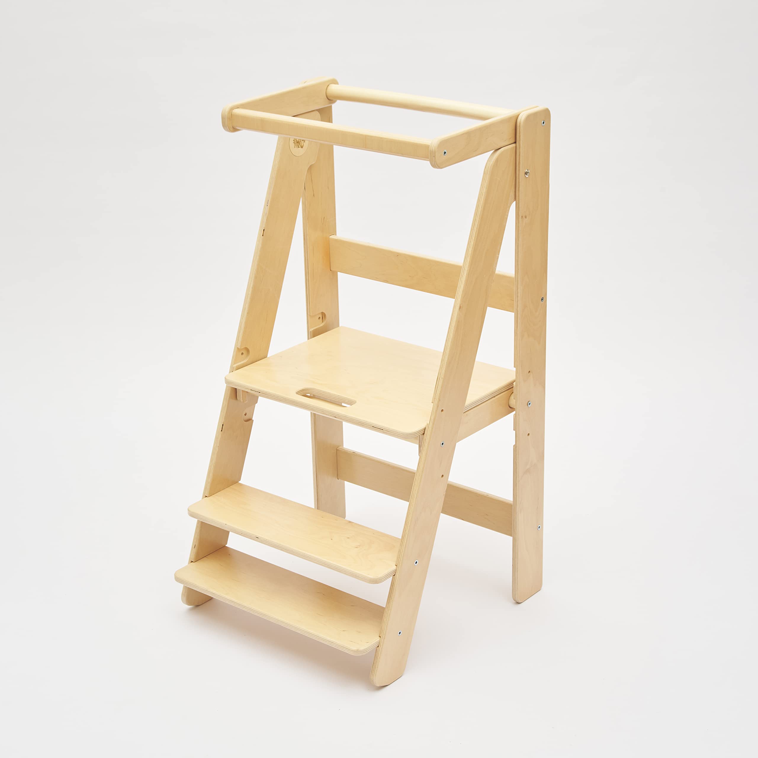 Torre de Aprendizaje Plegable de Madera Montessori con Altura Regulable