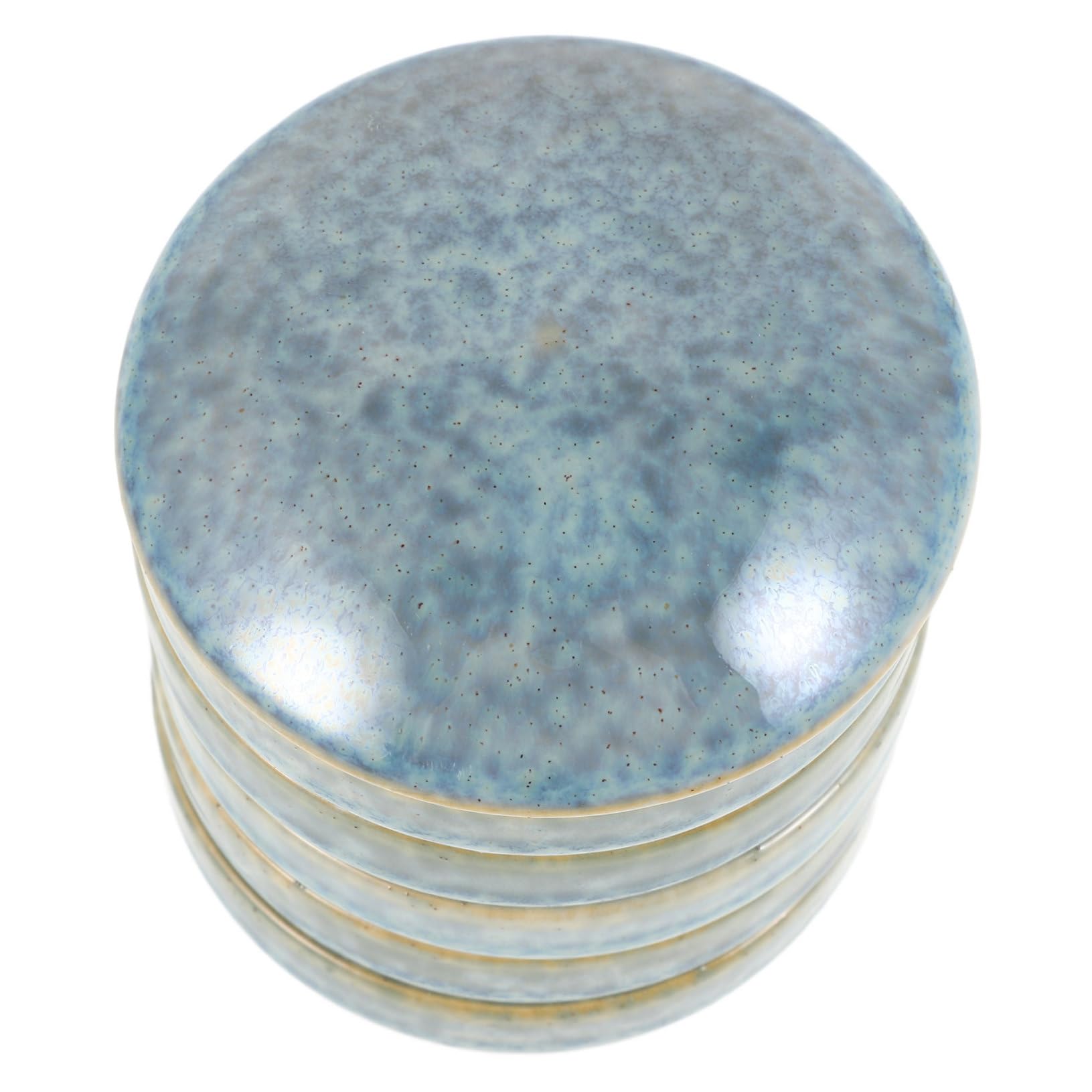 Keramik Aquarellpalette mit Deckel, Blau, für Malen und Mischen