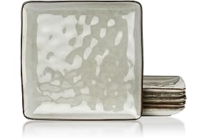 famiware Square Dinner Plates, Set of 6