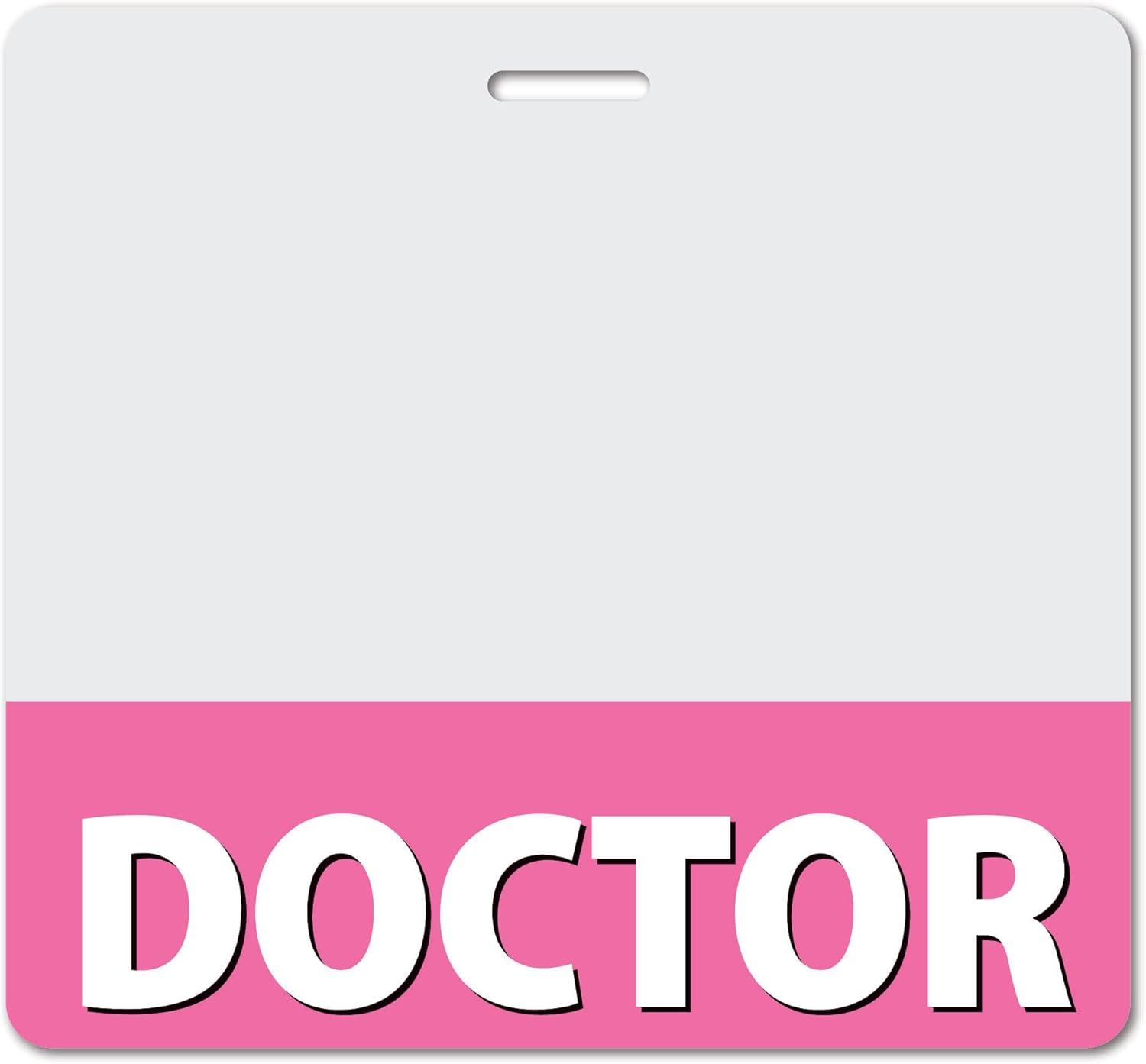 Doctor Heavy Duty Horizontal Red (100 Pack) - Spill & Tear Proof Cards - 2 Sided USA Printed Quick Role Identifier ID Tag Backer by BadgeZoo