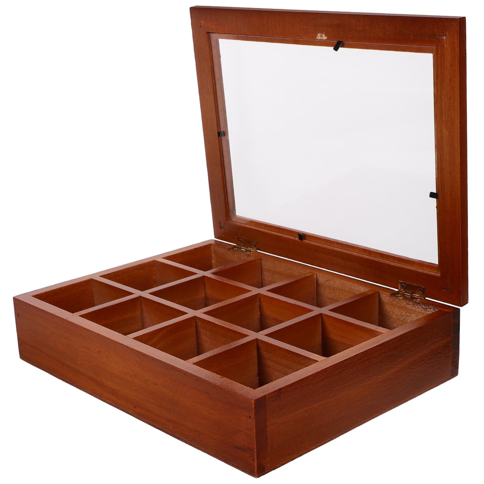 ULTECHNOVO Boîte à Thé avec Couvercle Transparent Rangement Compartimenté Cases pour Sachets de Thé et Sucre Organisateur Multifonction pour Cuisine et Salle à Manger