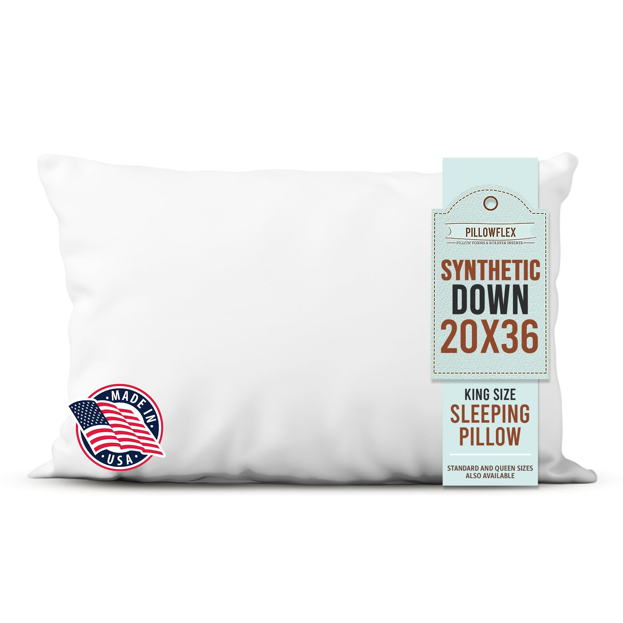Amazon.com: Pillowflex Synthetic Down Sleeping Pillows - King Size