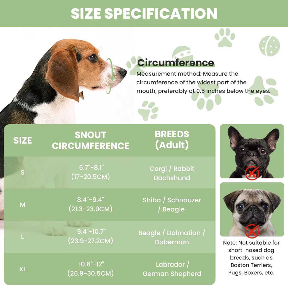 AUAUY Museruola per Cane, Museruola Riflettente Regolabile, Materiale a Rete Morbido, Impedisce di Mangiare e Leccare, Museruolas Anti-Morso e Anti-Abbaio per Diverse Razze Canine (Nero,XL)