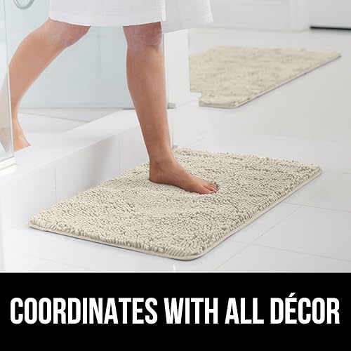 Miniatura 9 de Gorilla Grip - Tapete de baño de 36 x 24 pulgadas, de felpilla gruesa, suave y absorbente, secado rápido, de microfibra, con reverso de caucho, para