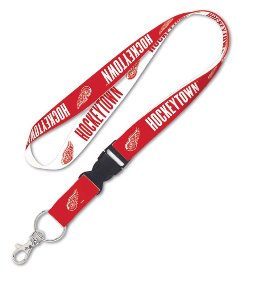 Fanatics NHL Detroit Red Wings Hockeytown Lanyard, 1-Inch Width, Detachable Buckle