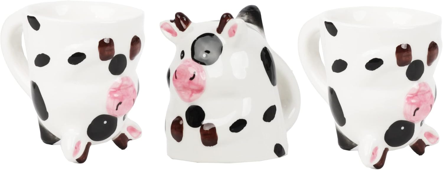 Servette Home Cute Upside Down Espresso Mini Coffee Mug Set of 3 - Assorted