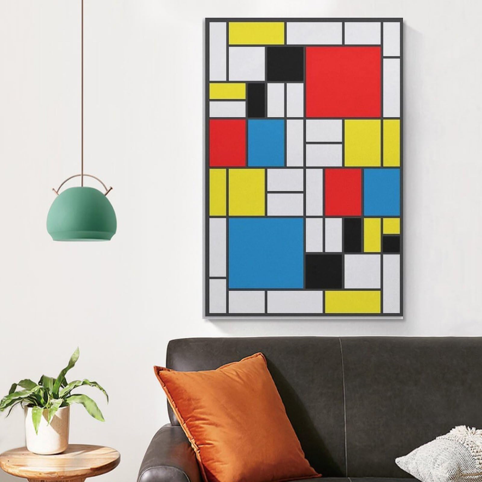 ピート・モンドリアン、『ドンブルフの教会』、希少な画集より、新品高級額・額装付 ピート・モンドリアン、『ドンブルフの教会』、希少な画集より