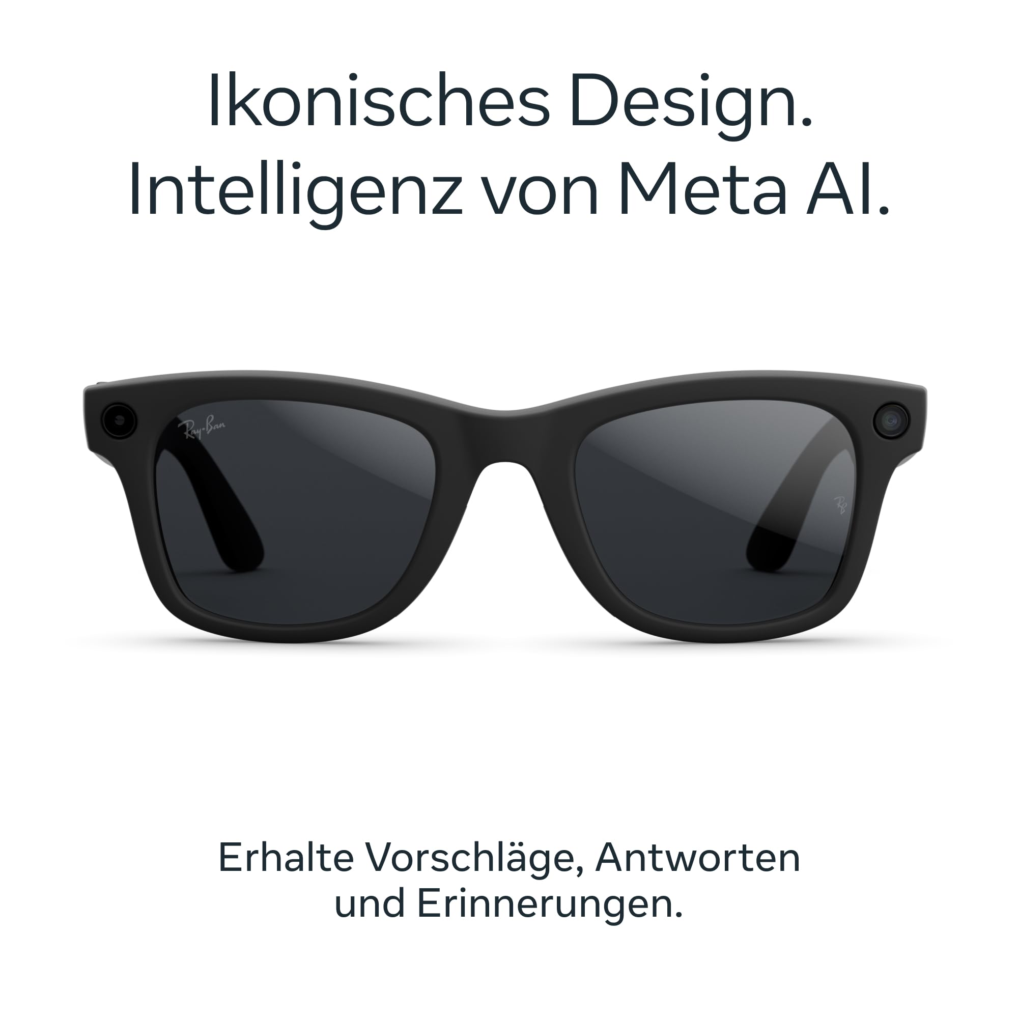 Ray-Ban Meta (Gen 2) Wayfarer KI-Brille für Herren, Damen — 12 MP Kamera, 3K Ultra HD Video, Open-Ear Audio, Meta AI — 2X Akkulaufzeit — Matt Schwarz/von Transitions® Klar zu Grau Gläser