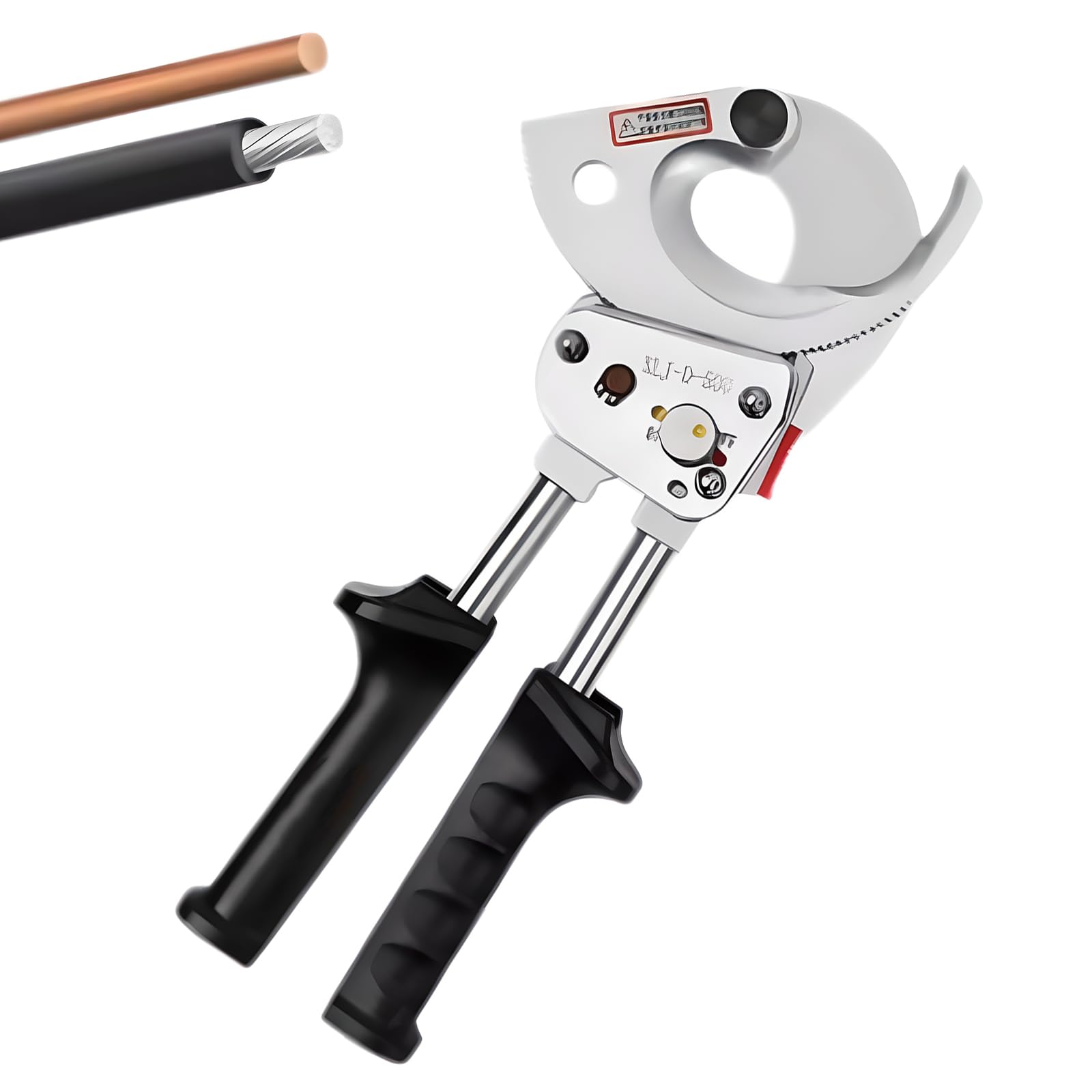 Coupe-câble hydraulique 300 mm² à cliquet pour cuivre et aluminium