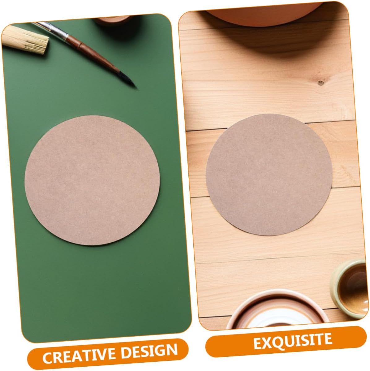 MINAOLULUS Wooden Density Board Pottery Wheel Bat for Clay Pottery Drying Base Plate Sculpture Making Accessory