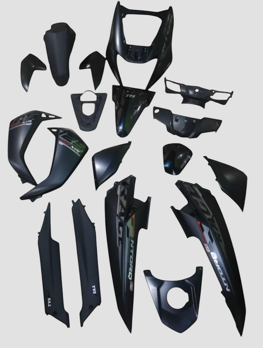 Ntorq 125 Full Body kit Race XP Edition Matt Black/Grey | Premium Quality Replacement Body Part | Durable ABS Plastic | Perfect Fit & Sporty Finish-image-11