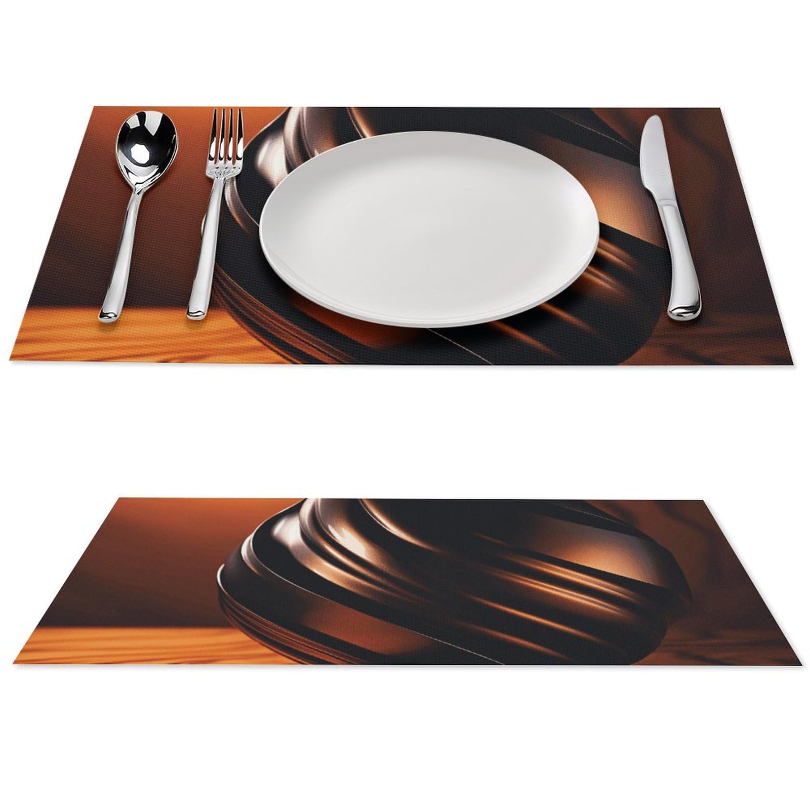Set de table noir en PVC tressé lot de 4 thermorésistant et lavable pour repas 45x30 cm