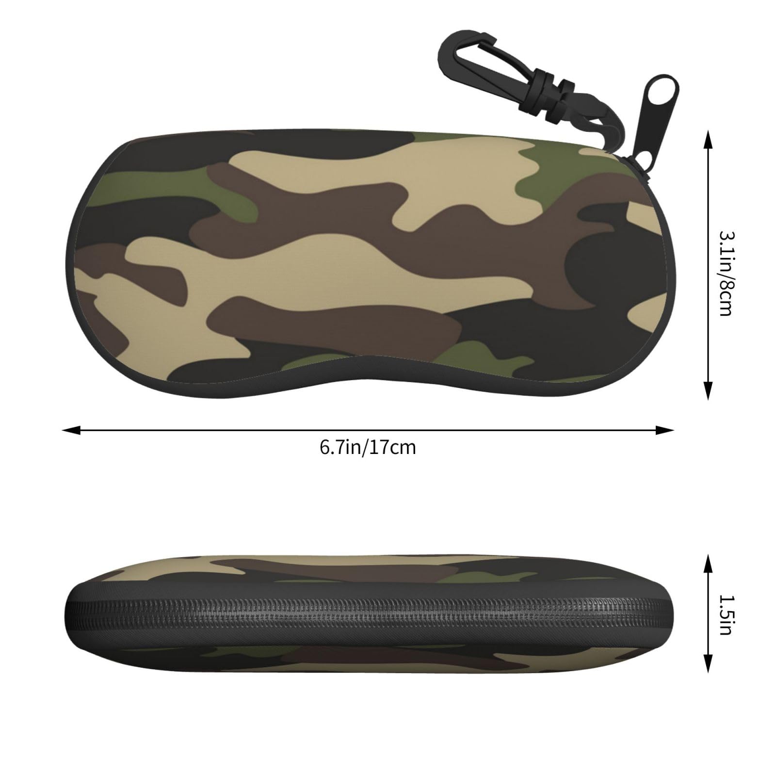 Amazon.co.jp: メガネケース 迷彩柄 カモフラ メガネポーチ