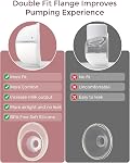 Momcozy M5 Smart App Control Hands Free Breast Pump, Double Wearable Breast Pump of Baby Mouth Double-Sealed Flange with 3 Modes & 9 Levels, Electric Pump Portable - 24mm, 2 Pack, Gray