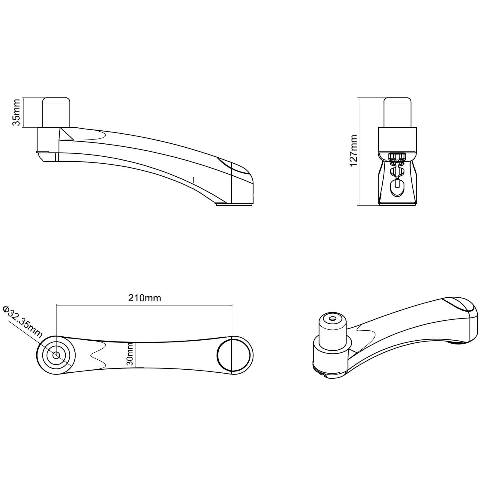 HFTEK® HF18DB Supporto da parete Supporto da scrivania per Monitor Staffa da Parete per TV