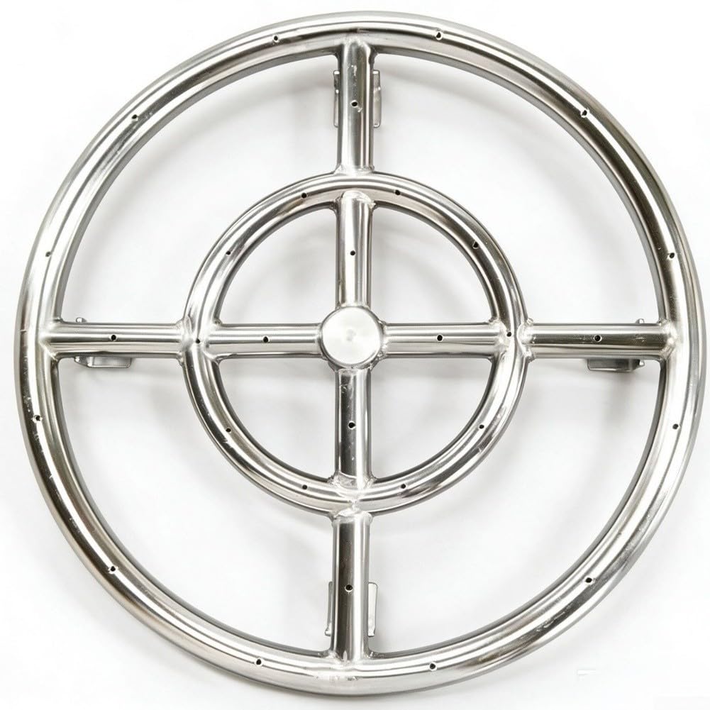Kit para hoguera Gas Exterior 12" para acero 304 Doble Kit para(37mbarPOLw/Gauge)