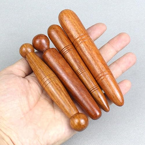 Miniatura 9 de HEALLILY Palo de masaje de pies, pluma de acupresión de madera natural para reflexología, herramienta de masaje ergonómica para pies para uso