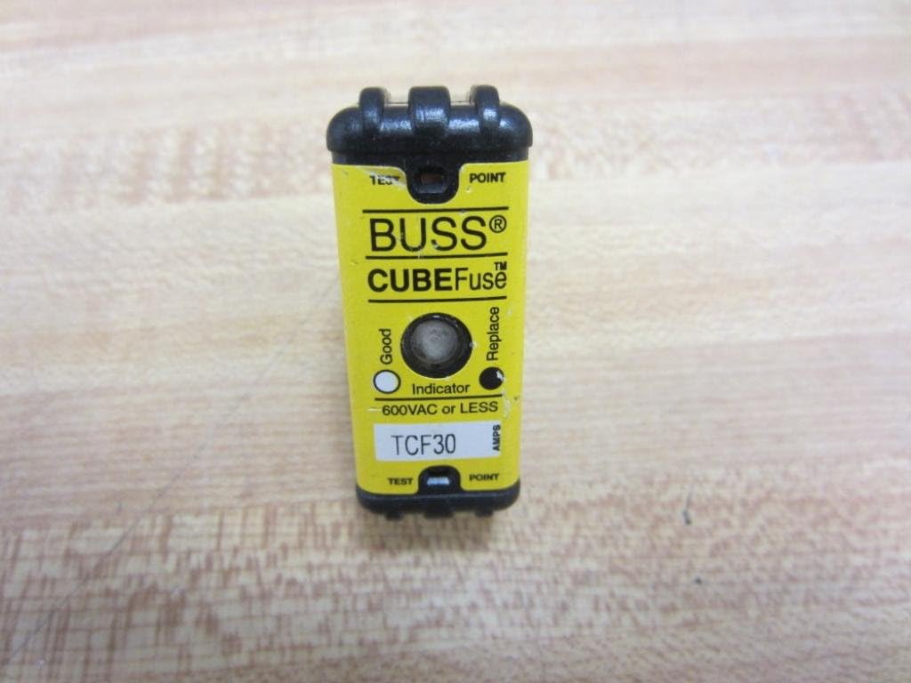COOPER BUSSMANN TCF30 TIME DELAY, Voltage Rating VAC 600 V, 30AMP, 600V, Fuse Current 30 A, Blow Characteristic TIME DELAY, Fuse, Voltage Rating VDC 300 V, Fuse Body Material GL