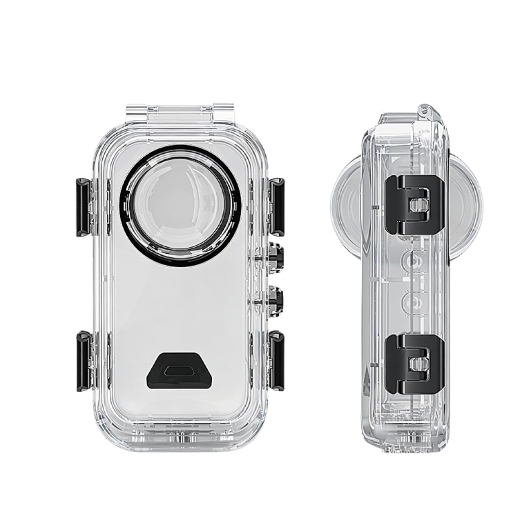 Boîtier étanche pour Insta360 X6, 60 m - Boîtier de protection pour plongée sous-marine avec trou fileté 1/4 et support magnétique à dégagement rapide - Accessoires de caméra d'action