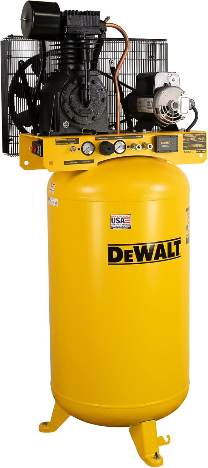DEWALT Compresor de aire vertical estacionario de 2 etapas de 5 HP 175