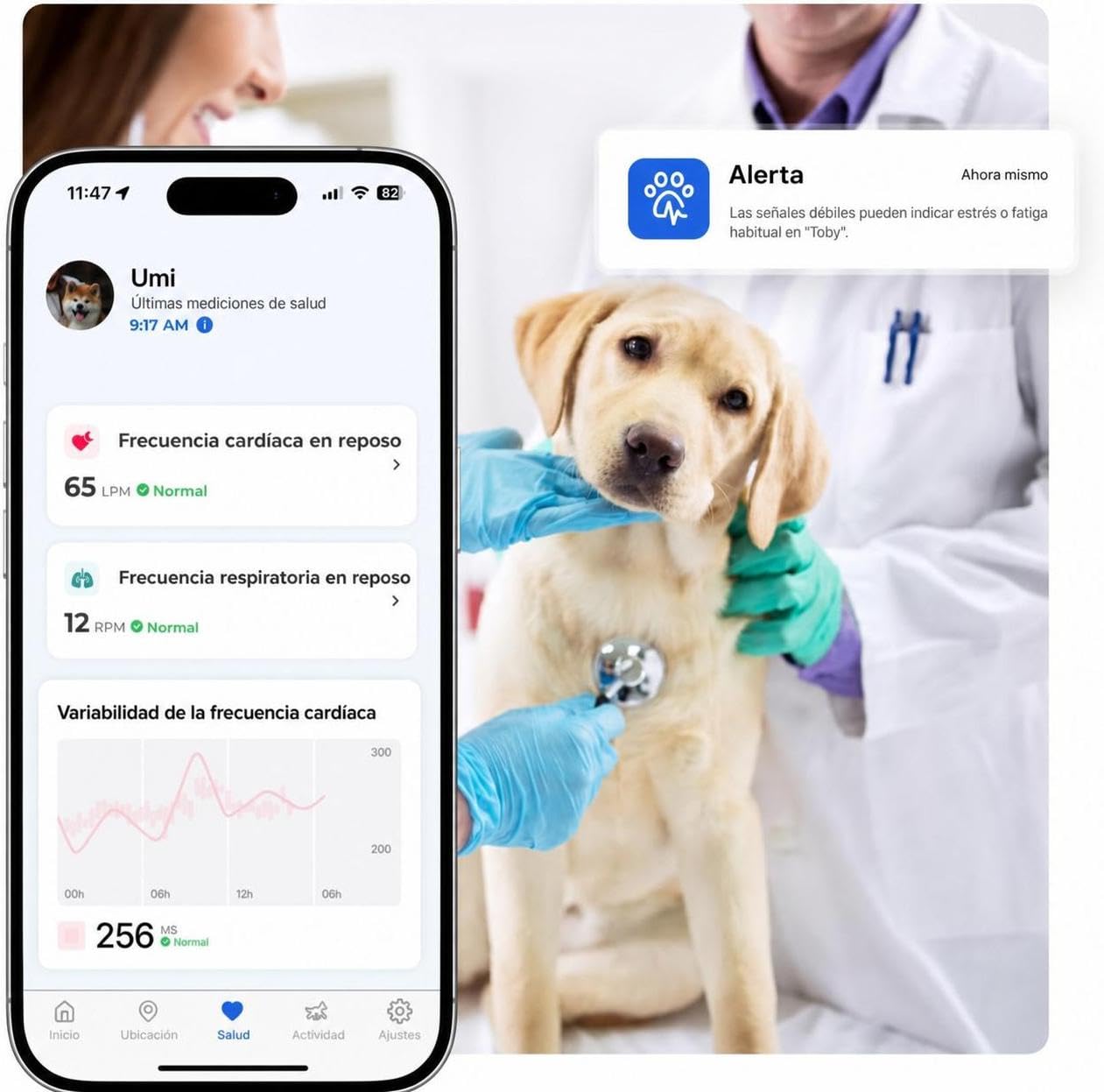 Invoxia Biotracker Edición 2026 GPS (Biotracker 2026 No ABO) | Salud para pero en tiempo real - Monitorización cardíaca y respiratoria - Alertas antiescape - IA integrada - Sin suscripción