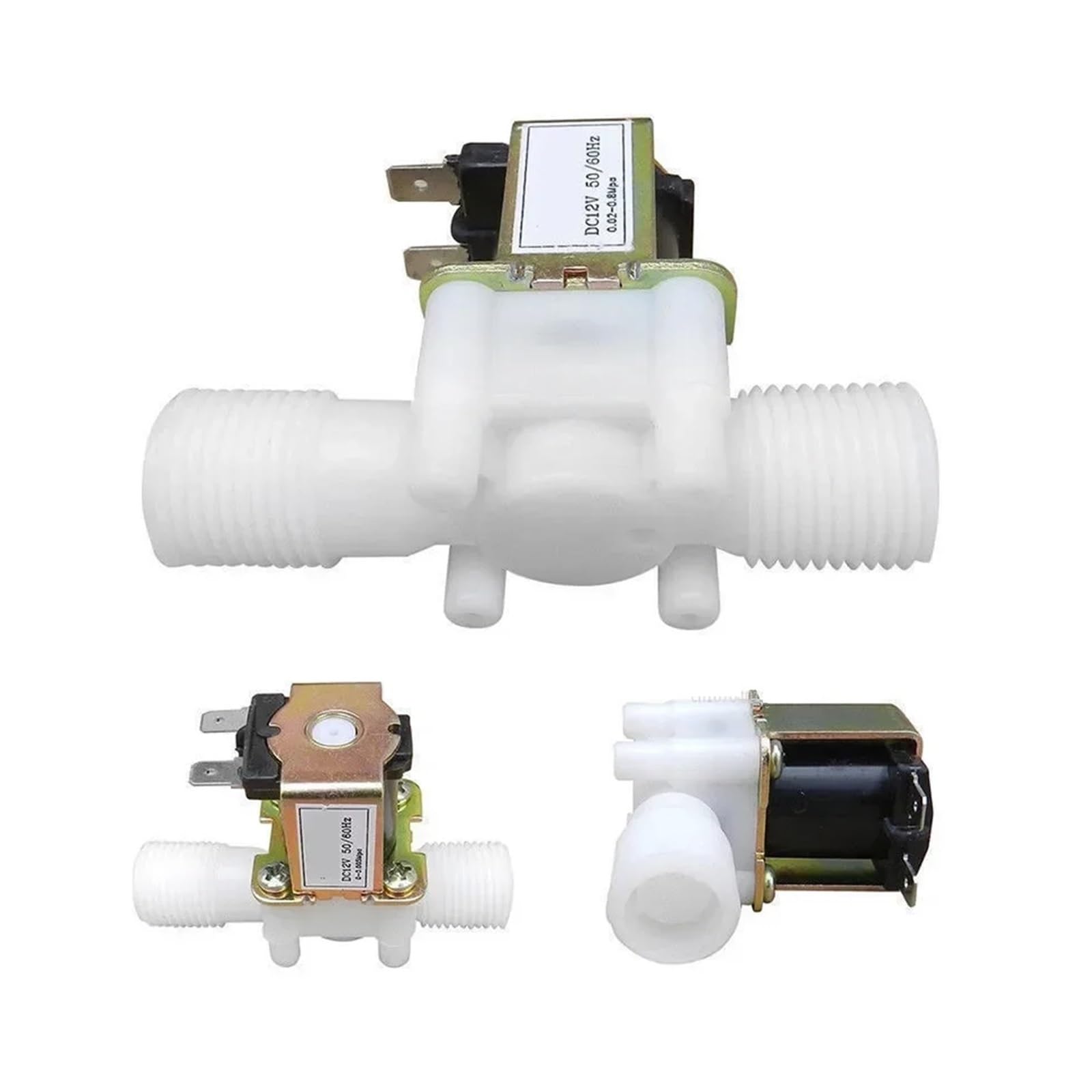 10/15 sztuk AC220 V DC12/24 V 1/2" 3/4" gwint zewnętrzny zawór elektromagnetyczny zawór regulacyjny wyłącznik sterujący normalnie zamknięty otwarty (220-zamknięty, 1-2 10 szt.)