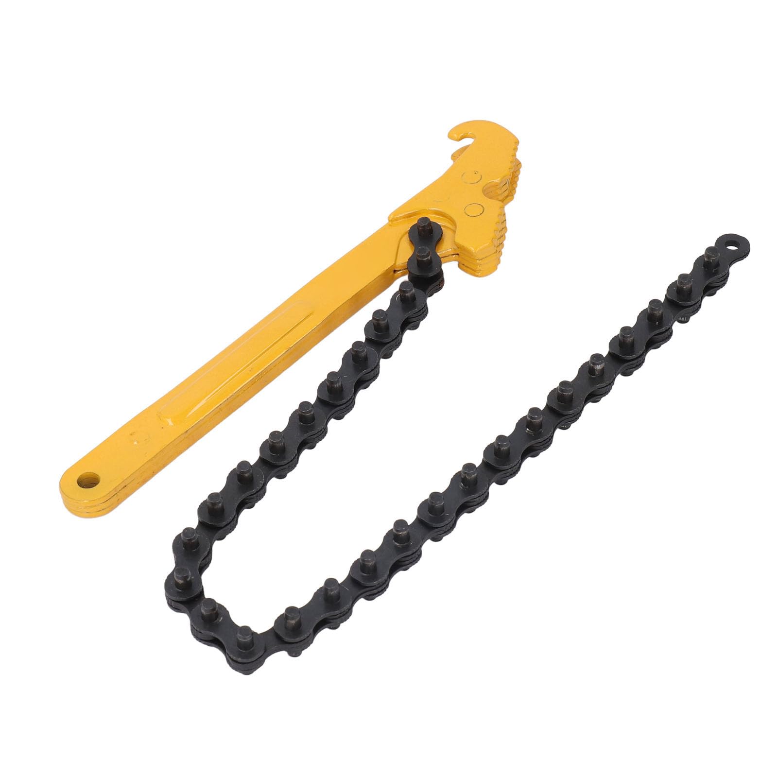 Wakects Llave de Cadena Ajustable de Servicio Pesado, de 12 Pulgadas, Cadena de 460 Mm de Largo para Automotriz, Industrial, Mecánica