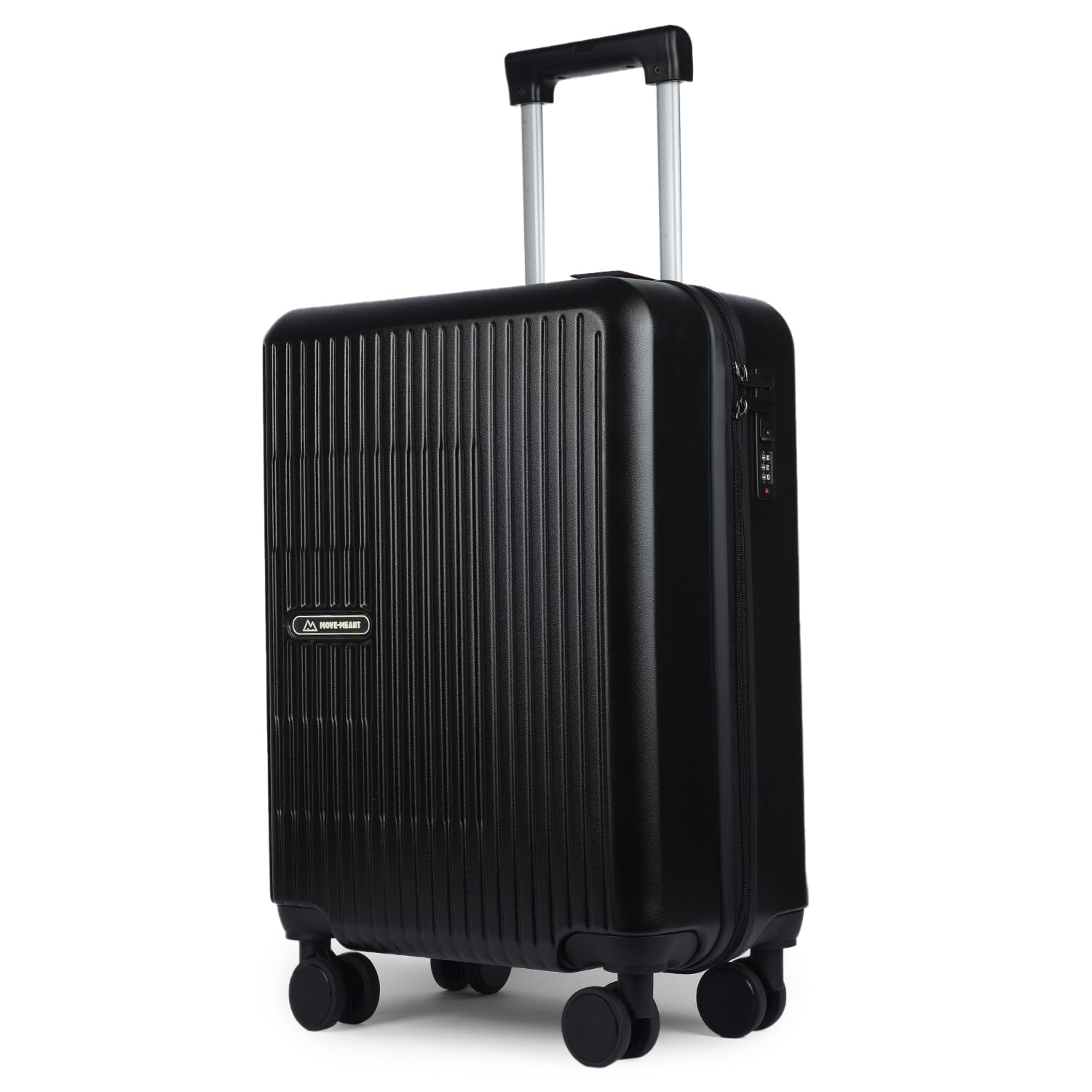 Travel PRO Cabin Size Trolley Bag for Travel, 55cm, Black – Small Hard Shell Luggage – 360 Degree Spinner Wheels – Unisex – Polycarbonate Suitcase – Combination Lock – Flight Short Trips