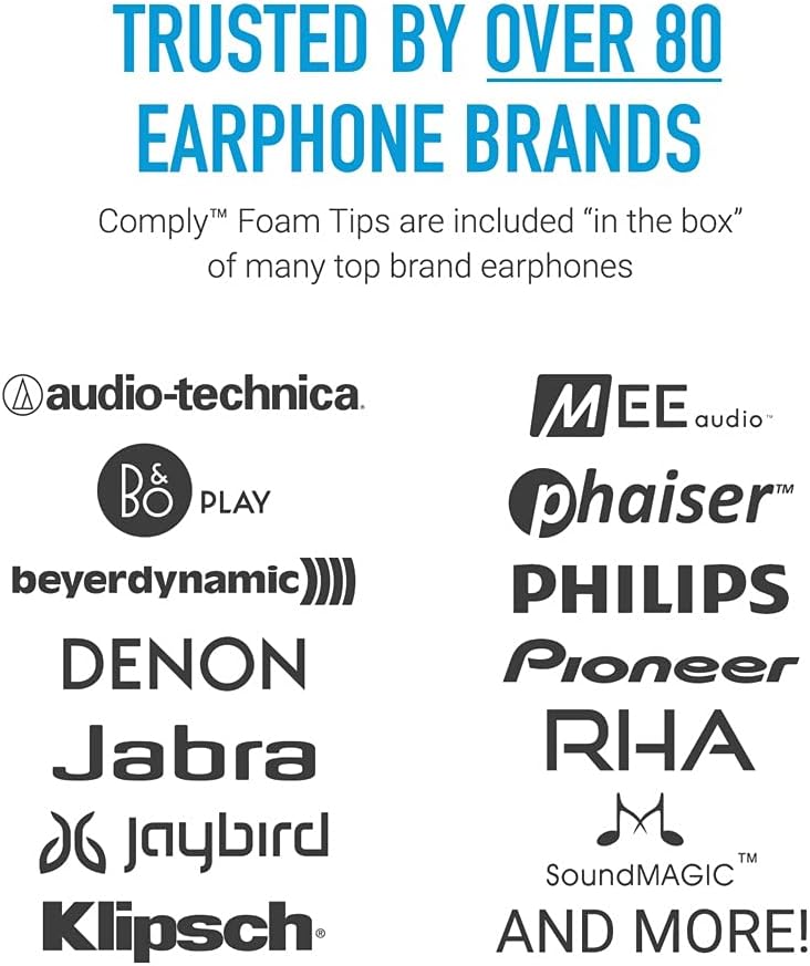 COMPLY Comfort T-500 Memory Foam Replacement Earbud Tips for KZ ZS10, ZST, ZSN, ZSX, ZS5, Moondrop Starfield, 64 Audio U-Series, CCA C12, FIIO FH7, F9 Earphones, and More (Small, 3 Pairs) : Everything Else