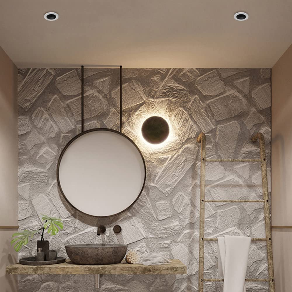 Jadssox Foco empotrable LED 4 Piezas Focos empotrables de Techo Iluminación de Punto de Acento Plano Interior, IP65 Focos de Techo Impermeables para baño Dormitorio Sala de Estar Sala de exposiciones