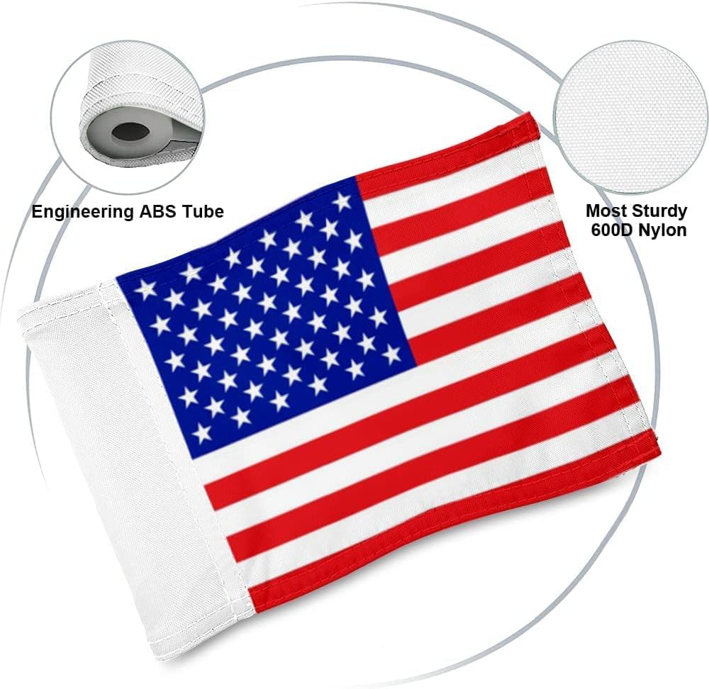 Standard Golf Flag Double Side American Golf Pin Flag Practic Putting Green Golf Flag For Backyard Garden Double-Sewn 600D Nylon Miniature Pin Flag (8"x6")