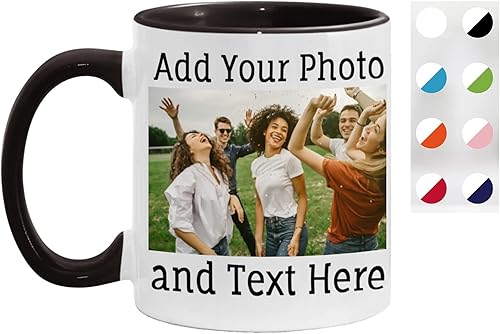 Miniatura 39 de Taza de café personalizada, tazas personalizadas con palabras con imágenes, tazas personalizadas de 11 onzas con foto, tazas personalizadas, regalo