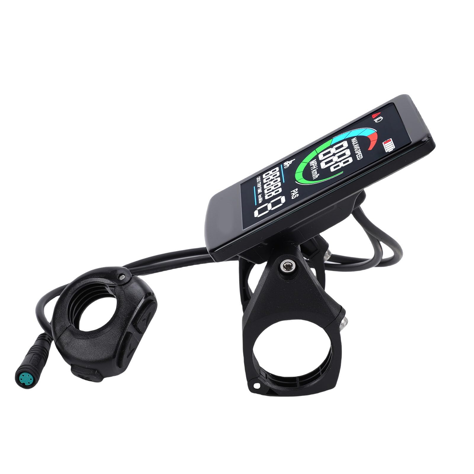 Naroote Wasserdichter E-Bike-Bedienfeldbildschirm, Fahrrad-Tachometer, Bedienfeld mit 5-poligem Anschluss, Ideal für G340 G320 Mittelmotor