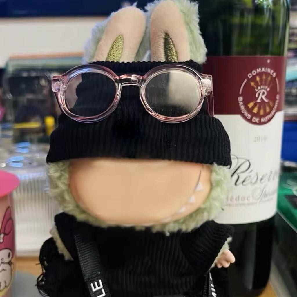 Doll Glasses for Labubu, Mini Glasses for Labubu Outfit, Cute Doll Costume Accessories