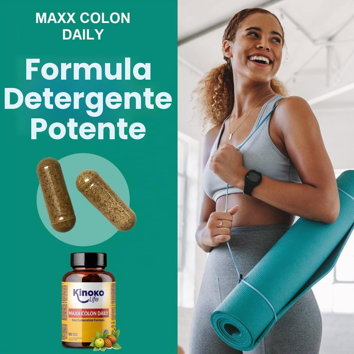MaXX COLON DAILY – Lassativo Naturale e Sollievo dalla Stitichezza | Triphala + Psyllium (Fibre Prebiotiche) | Regolarità, Transito Intestinale e Riduzione dei Gas (90 Capsule)