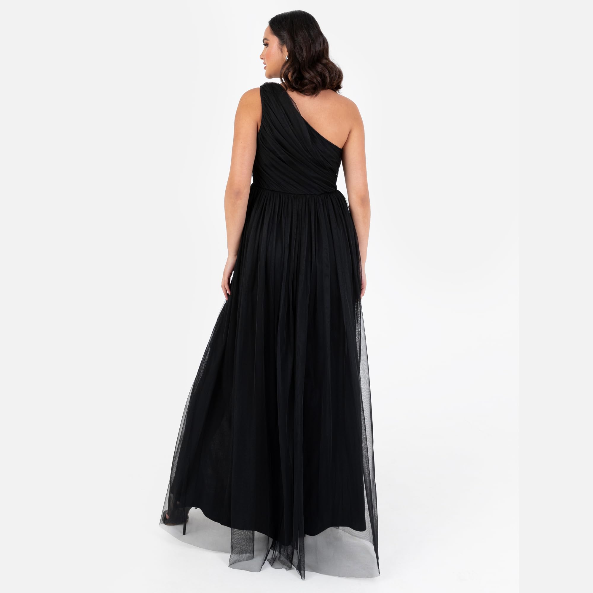 Anaya with Love Women's Ladies Maxi One Cold Shoulder Dress with Slit Split Sleeveless Prom Wedding Guest Bridesmaid Ball Evening Gown