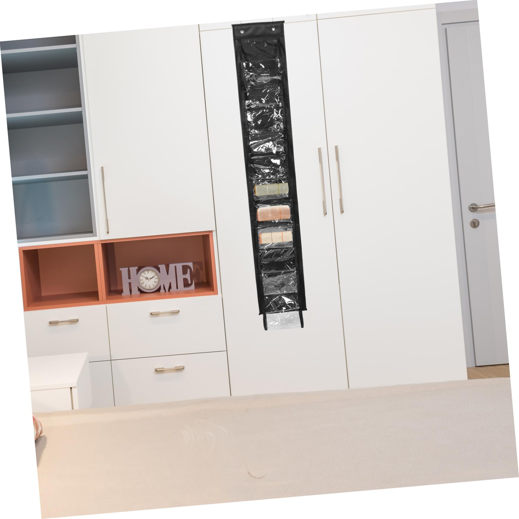 GLEAVI Clothes Hanging Organizer Bag Space Saving Towel and Shirt Storage for Closet Portable Compartment Design for Easy Access and Organization for Home and Travel Use