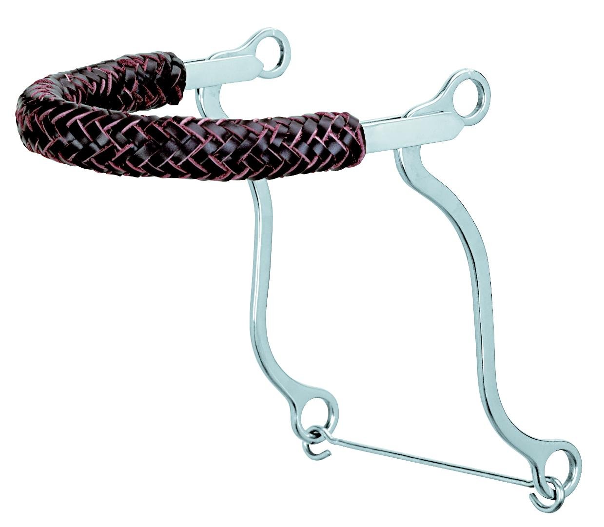Hackamore En Cuir Et Mors à 5 Pouces – Rênes Tressées – Occasion