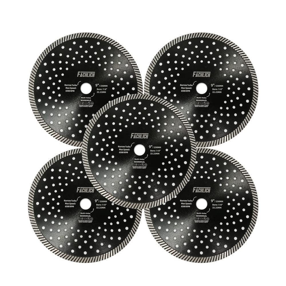 Tarcza tnąca diamentowa 23 mm, 230 mm, najwyższej jakości turbo ciągła krawędź do marmuru z granitu